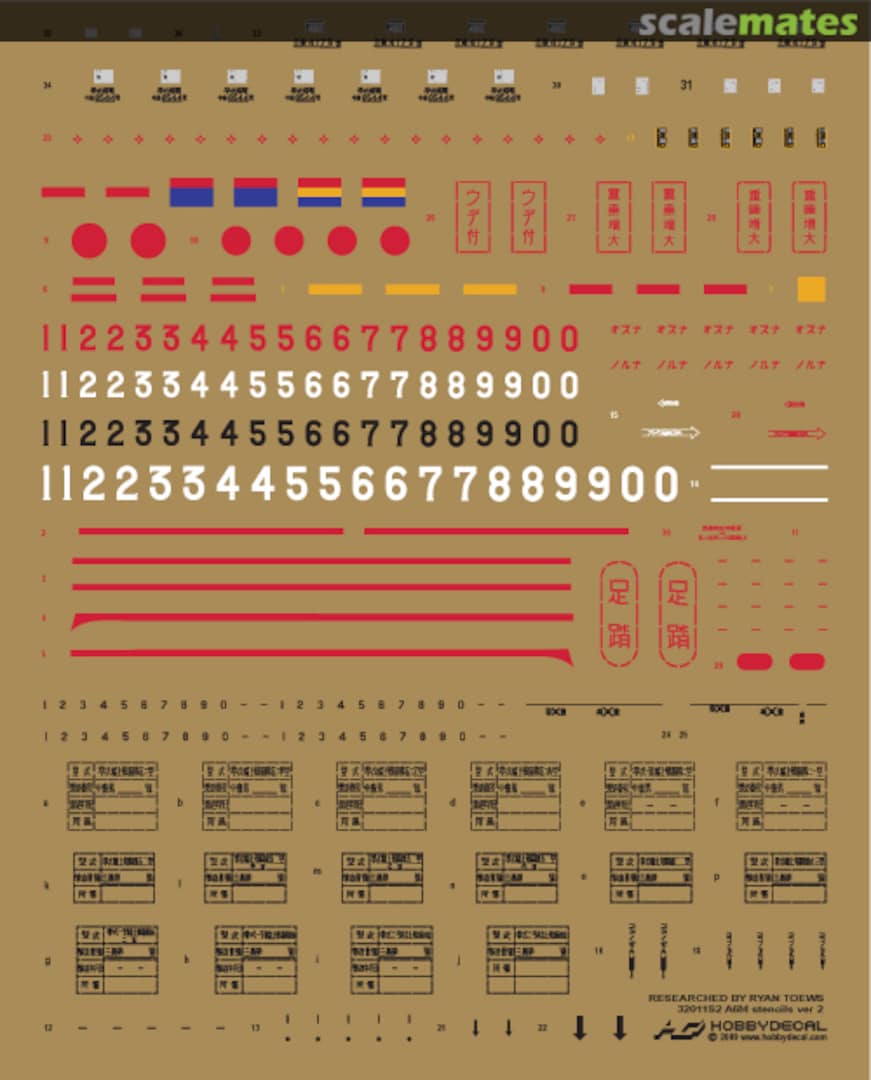 Boxart A6M Zero Stencils Ver 2.0 ST32011V2 HobbyDecal