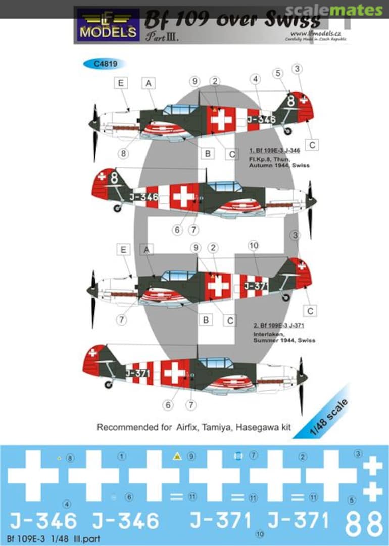 Boxart Bf 109 over Swiss C4819 LF Models