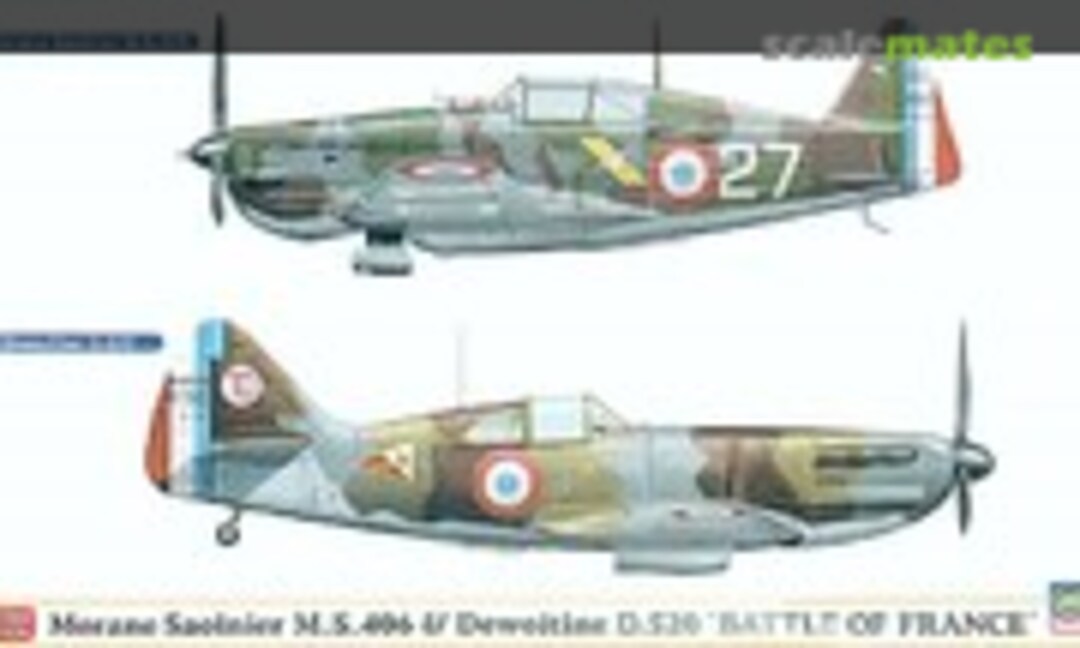 1:72 Morane Saolnier M.S.406 and Dewoitine D.520 'Battle of France' (Hasegawa 01941)