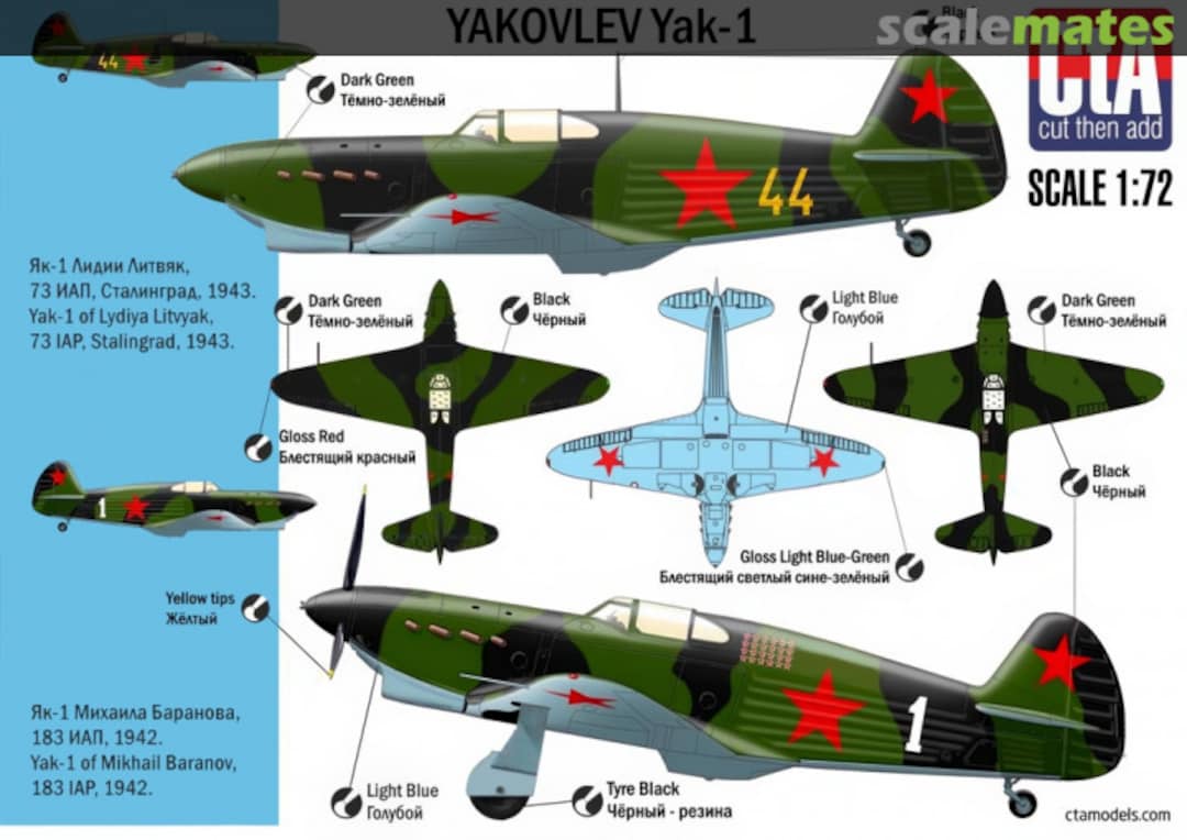 Boxart Yakovlev Yak-1 CTA-T05 CtA Models