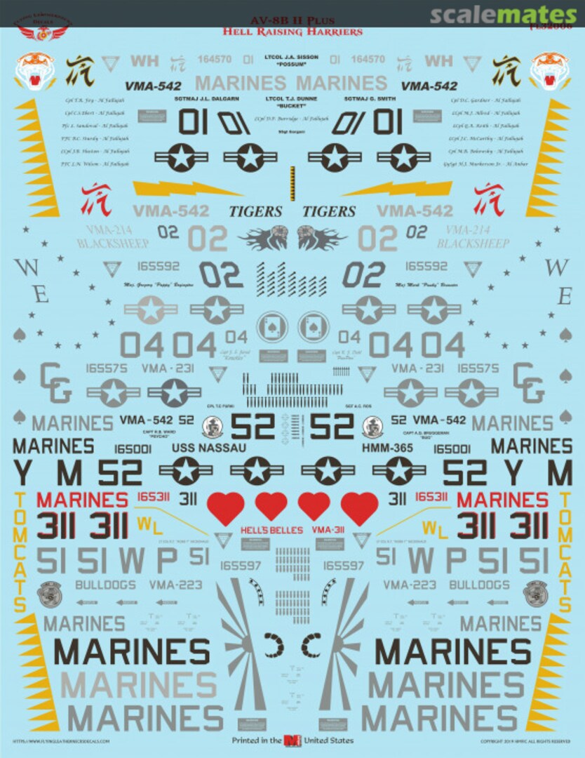 Boxart AV-8B II Plus "Hell Raising Harriers" FL32006 Flying Leathernecks