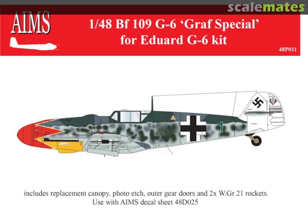 Boxart Messerschmitt Bf-109G-6 'Graf Special' 48P011 AIMS