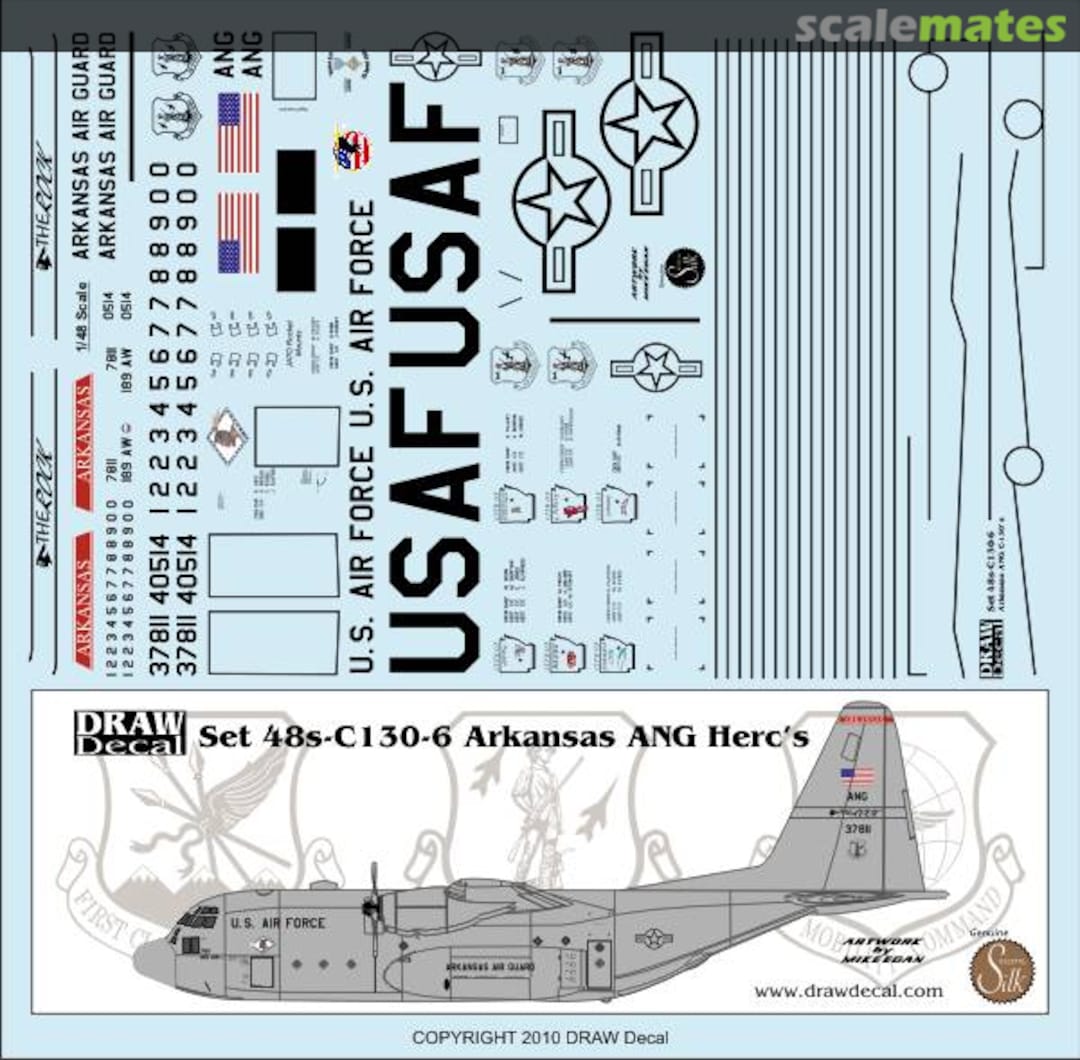 Boxart Lockheed C-130 Hercules 72-C130-6 Draw Decal