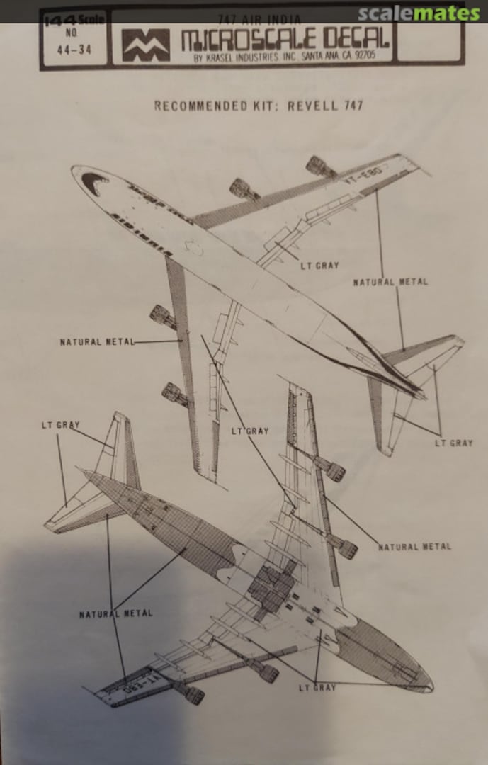 Boxart 748 Air India 44-34 Microscale