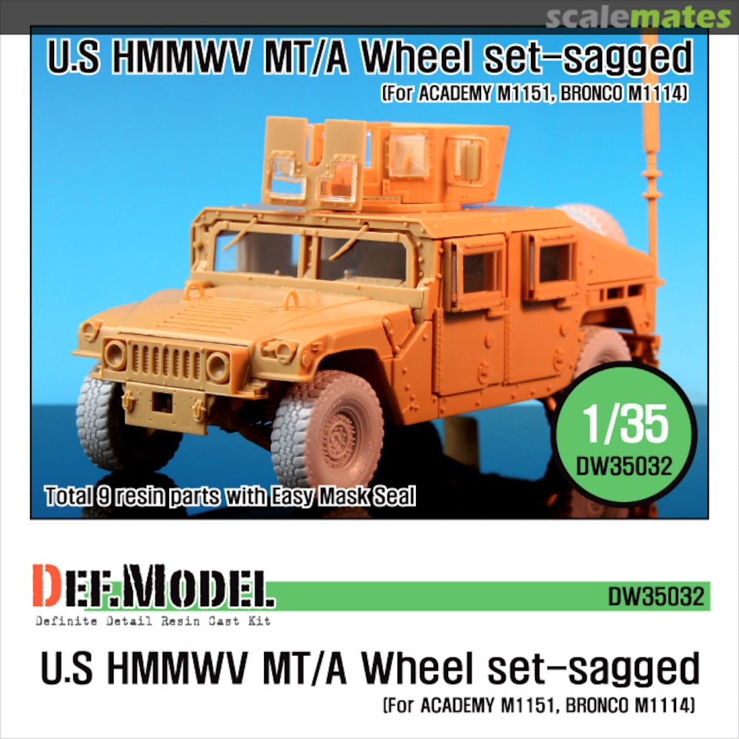 Boxart U.S. HMMWV MT/V Wheel Set-sagged DW35032 Def.Model