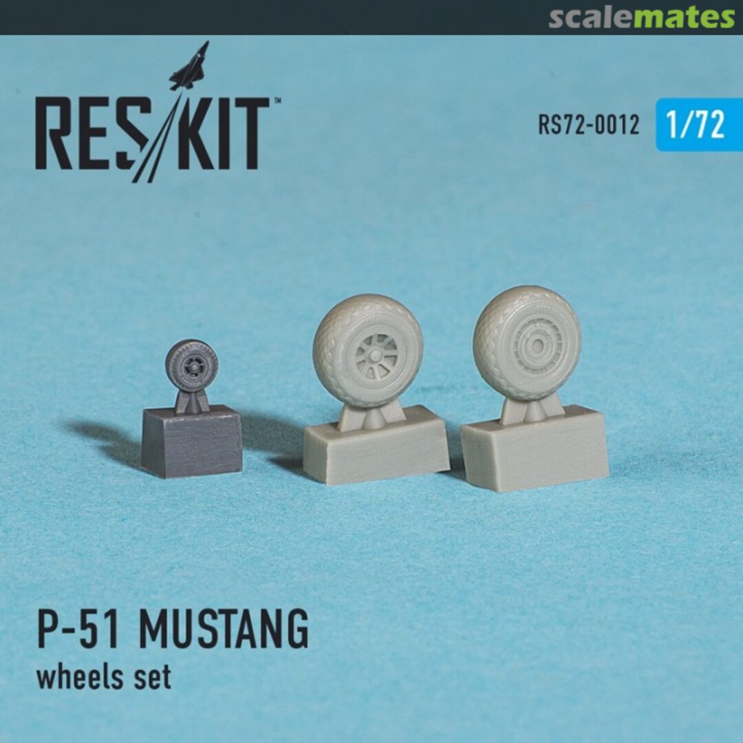 Boxart North American P-51 Mustang wheels set RS72-0012 ResKit