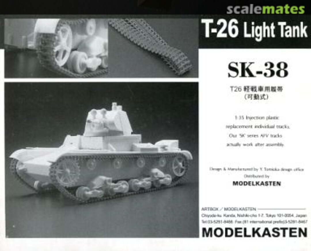 Boxart T-26 Light Tank Track Set SK-38 Modelkasten