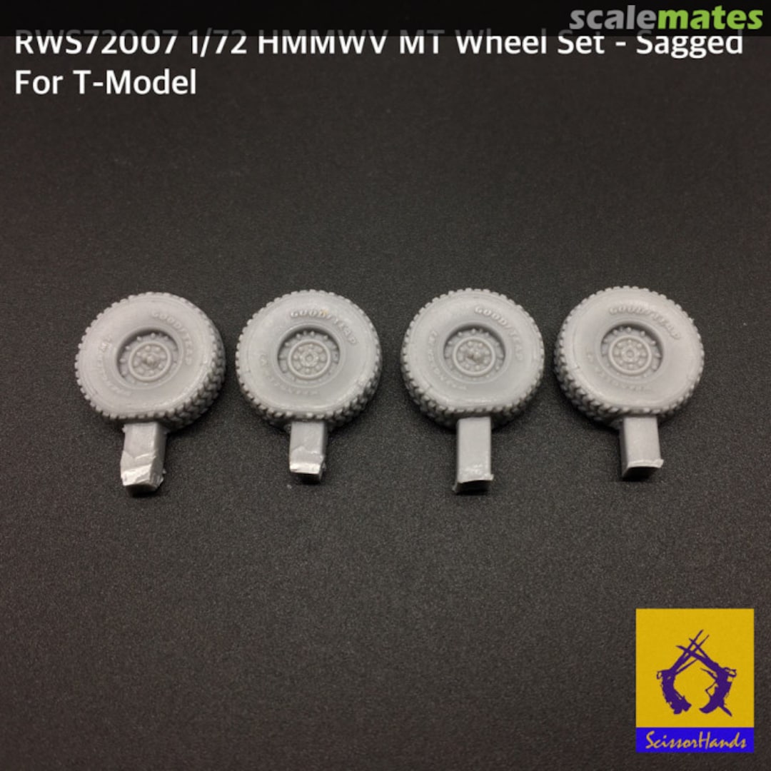 Boxart MT sagged wheel set for T-Model HMMWV RWS72007 Scissors Hands