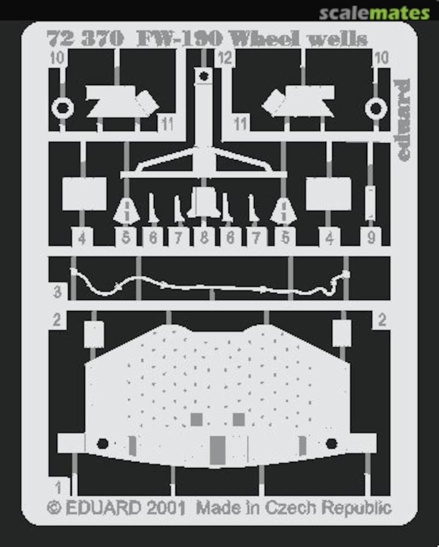 Boxart Focke Wulf Fw 190 Wheel wells 72370 Eduard