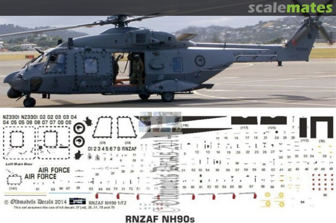 Boxart RNZAF NH90 OMD0008 Oldmodels Decals