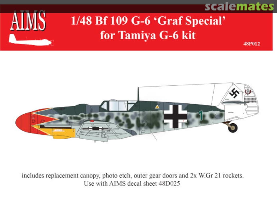 Boxart Messerschmitt Bf-109G-6 'Graf Special' 48P012 AIMS