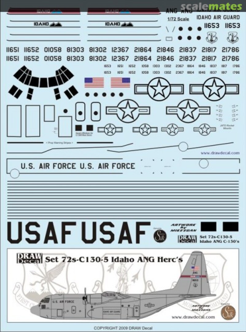 Boxart Lockheed C-130 Hercules 72-C130-5 Draw Decal