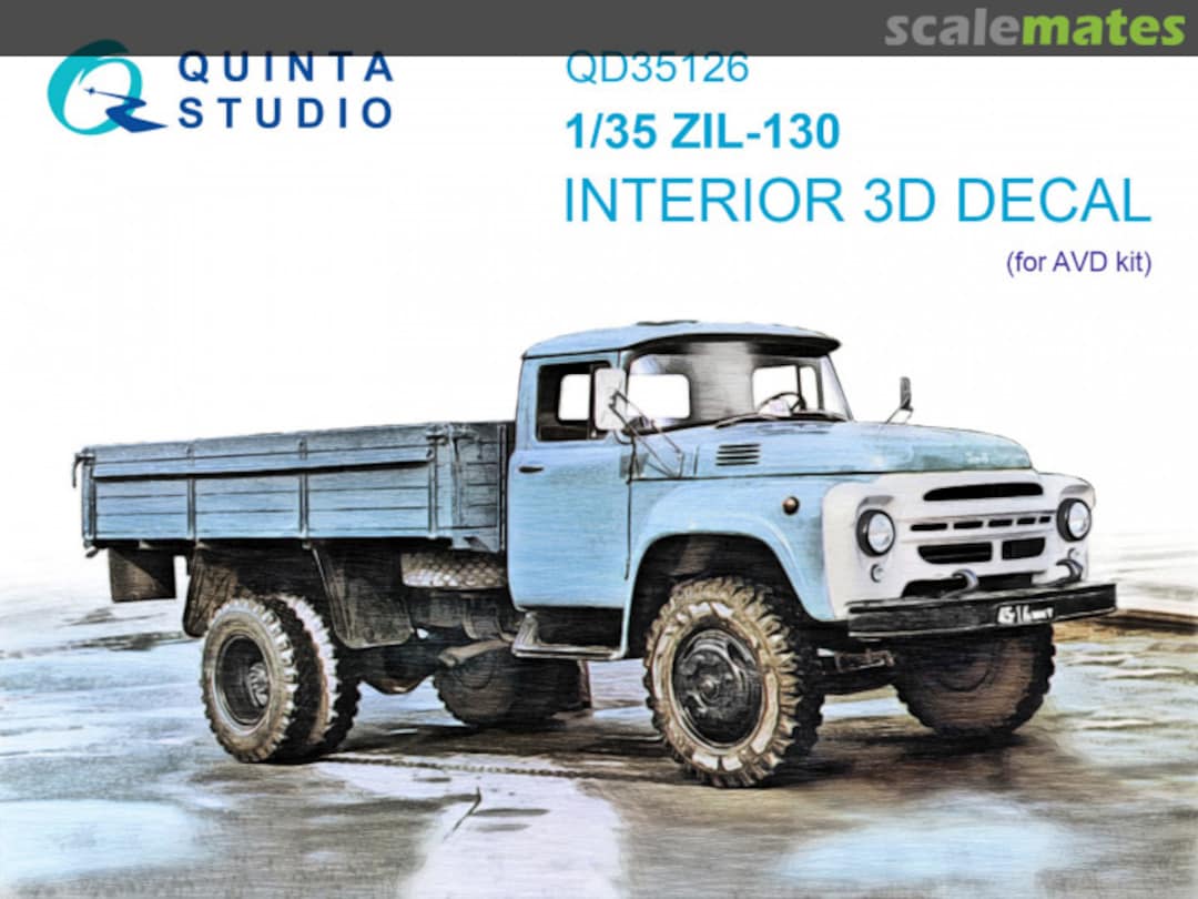 Boxart ZIL-130 interior 3D decals QD35126 Quinta Studio