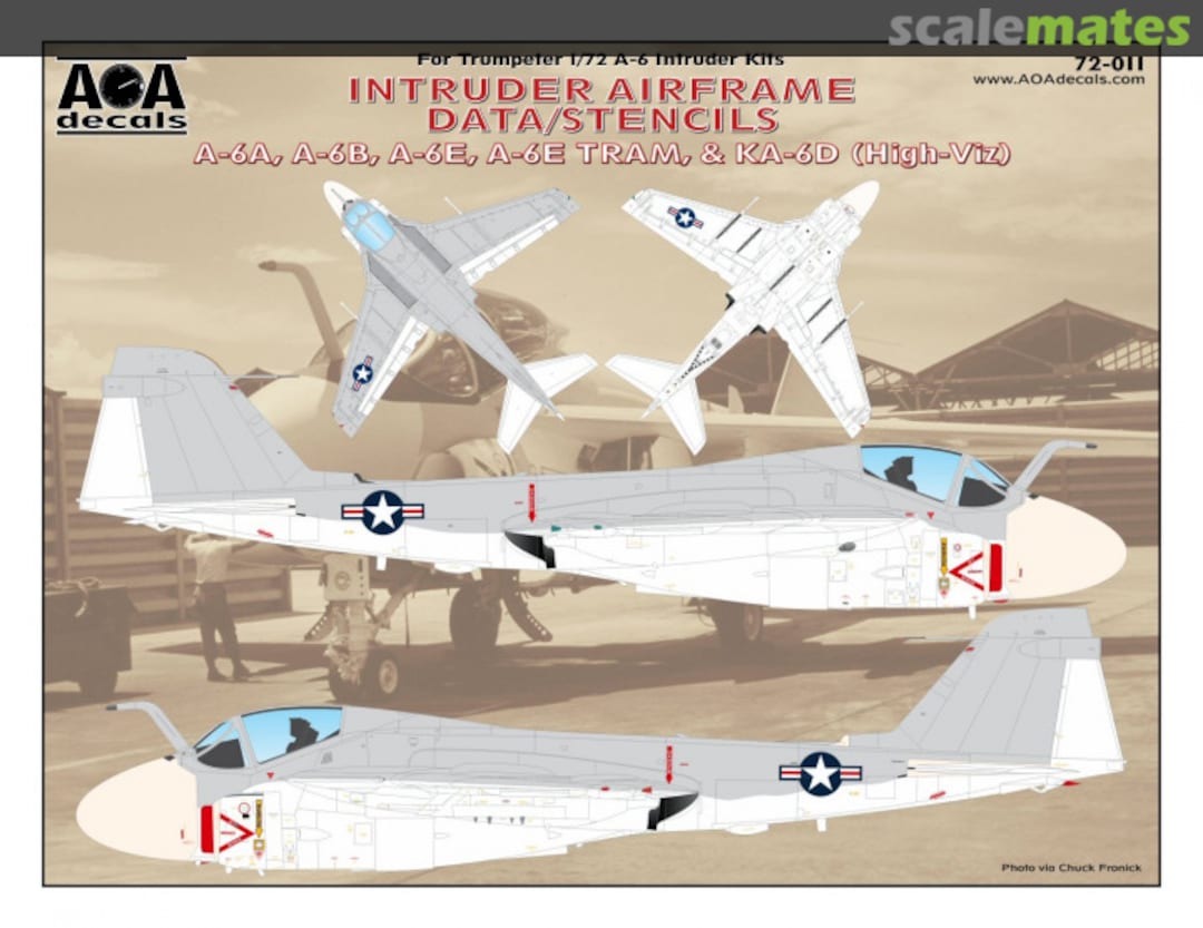 Boxart Intruder Airframe Data/Stencils 72-011 AOA decals