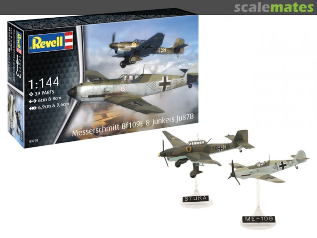 Boxart Messerschmitt Bf109E & Junkers Ju87B 03770 Revell