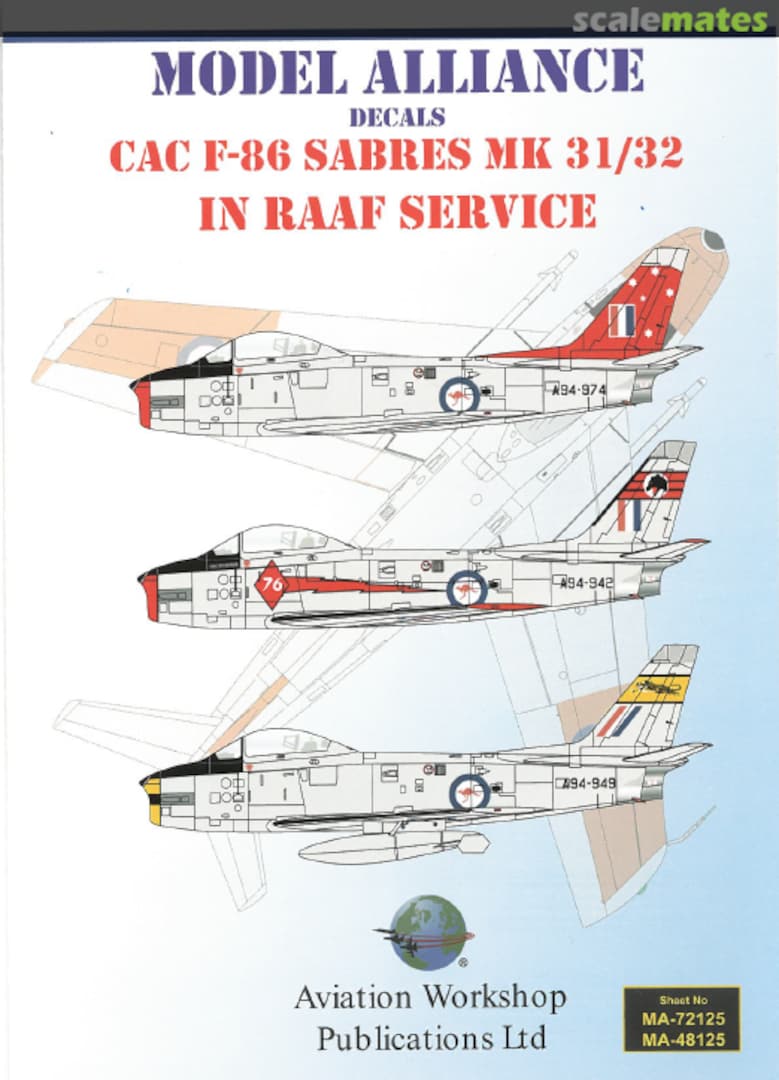 Boxart CAC F-86 Sabres Mk 31/32 in RAAF Service MA-72125 Model Alliance