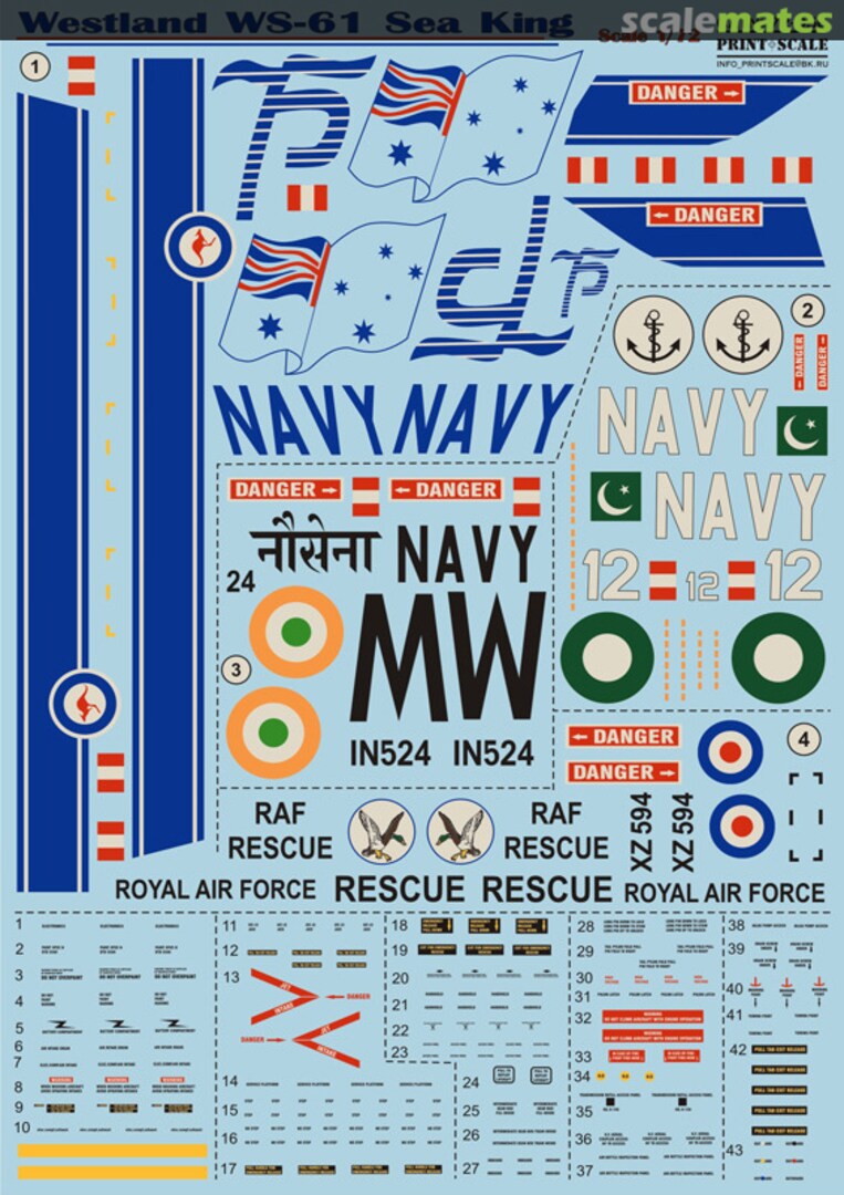 Boxart Westland WS-61 Sea King 72-056 Print Scale