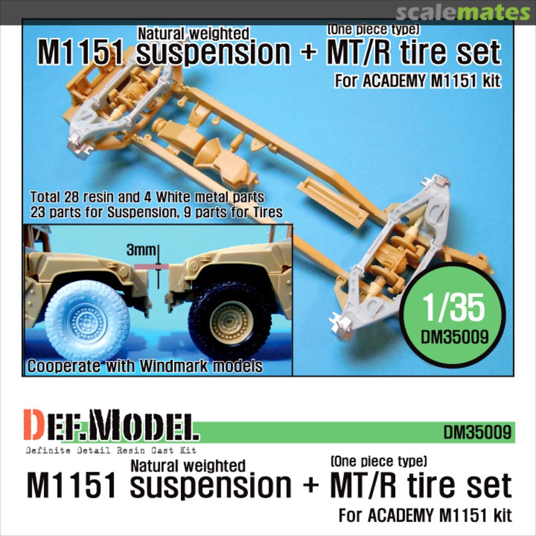 Boxart M1151 Suspension + MT/R Tire Set DM35009 Def.Model