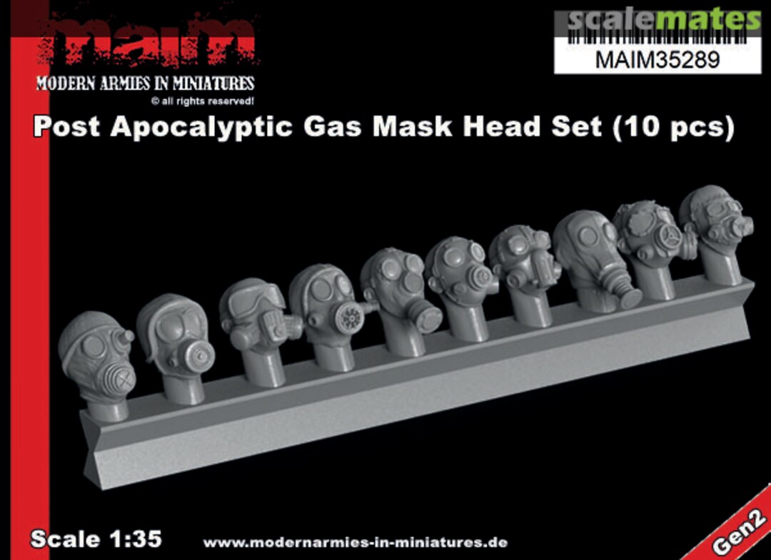 Boxart Post Apocalyptic Gas Mask Head Set (10 pcs) MAIM35289 MAiM