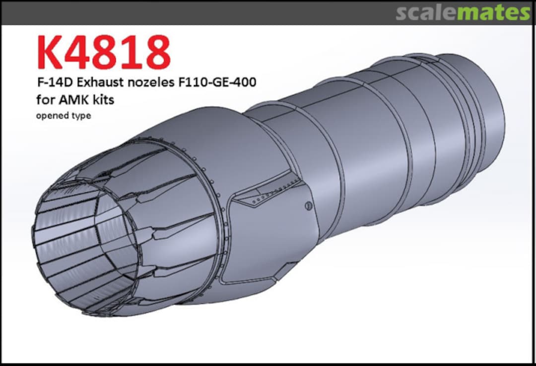 Boxart F-14D Exhaust Nozzles (opened) for AMK K4818 Katran