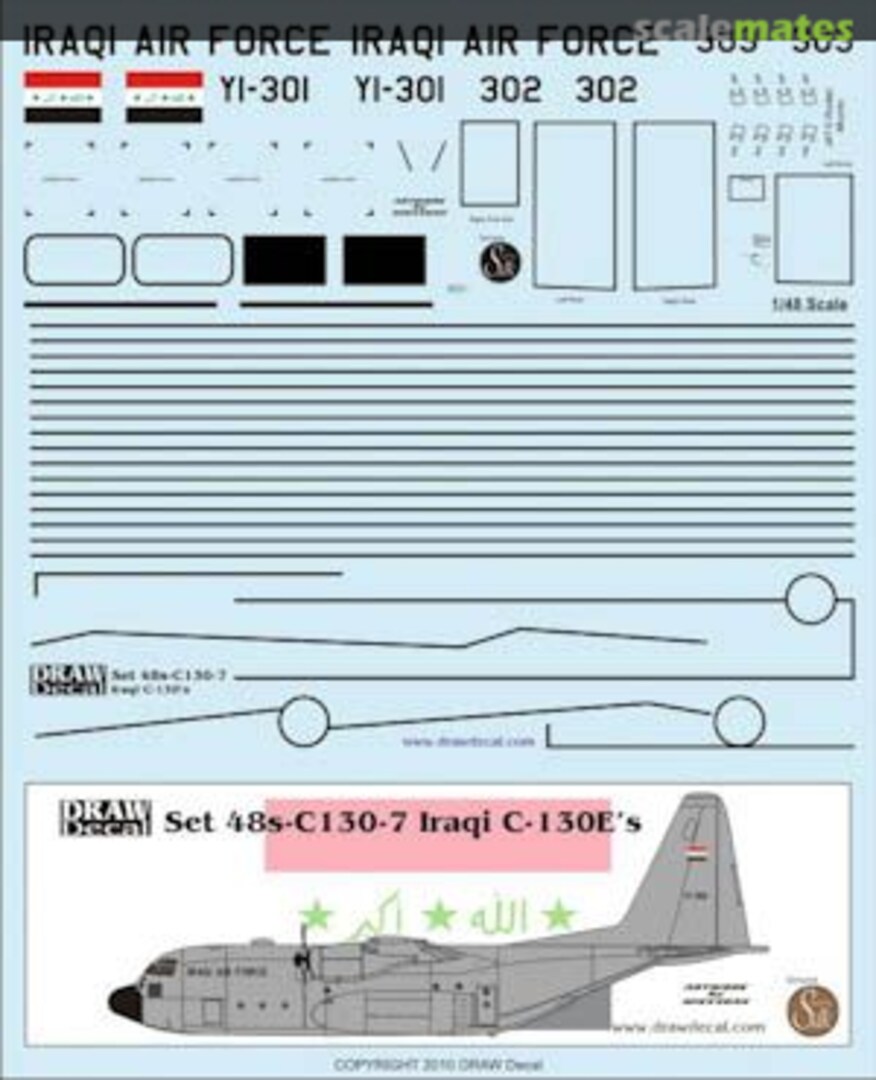 Boxart Lockheed C-130E Hercules 72-C130-7 Draw Decal