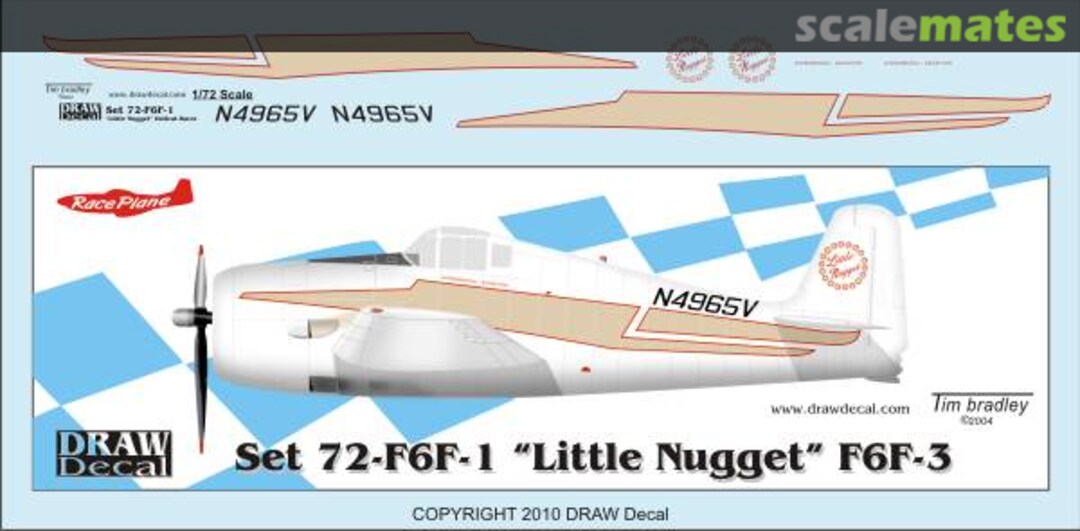 Boxart "Little Nugget" Hellcat Racer 72-F6F-1 Draw Decal