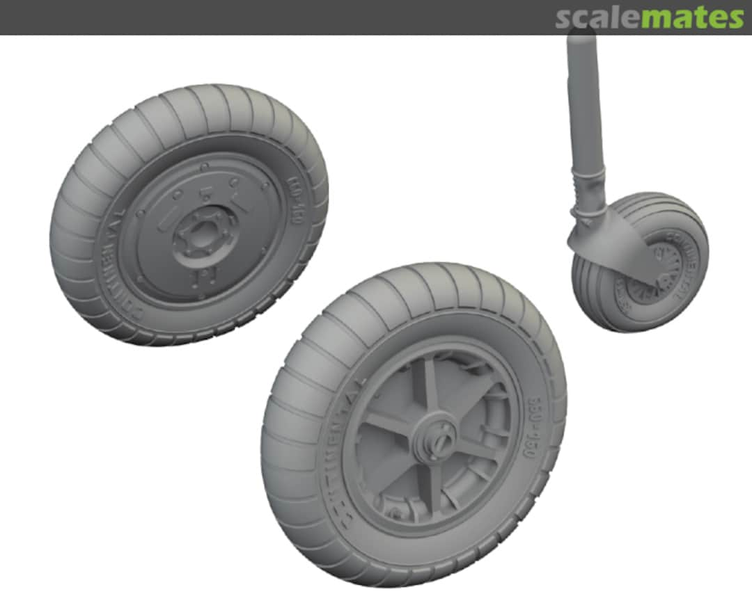 Boxart Bf 109G-2/G-4 wheels for bulged wings 672341 Eduard