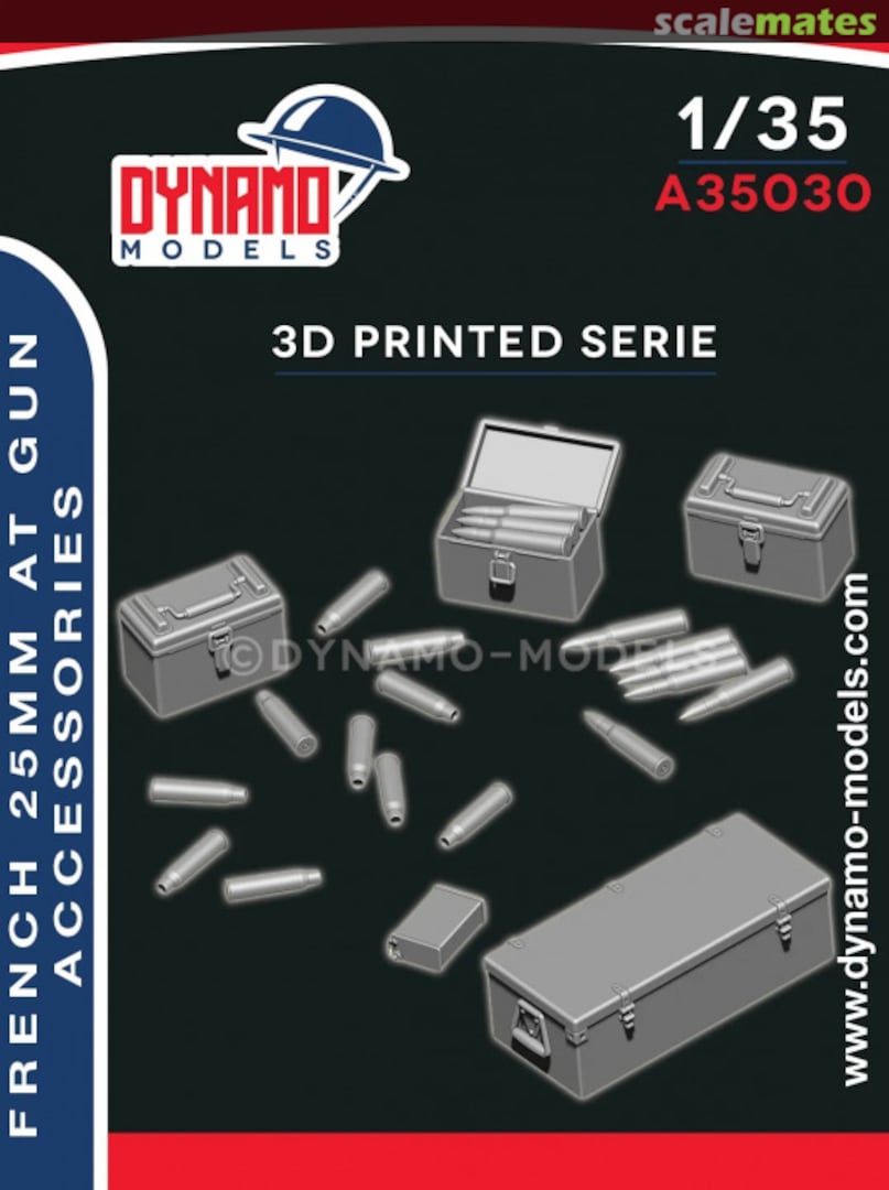 Boxart French 25mm AT Gun Accessories A35030 Dynamo Models