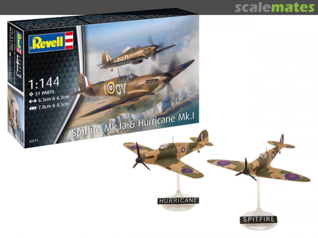 Boxart Spitfire Mk.1a & Hurricane Mk.1 03771 Revell