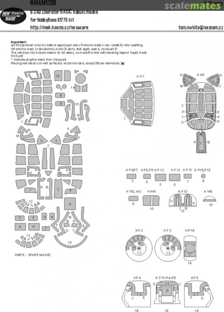 Boxart B-24D Liberator BASIC kabuki masks NWAM1269 New Ware