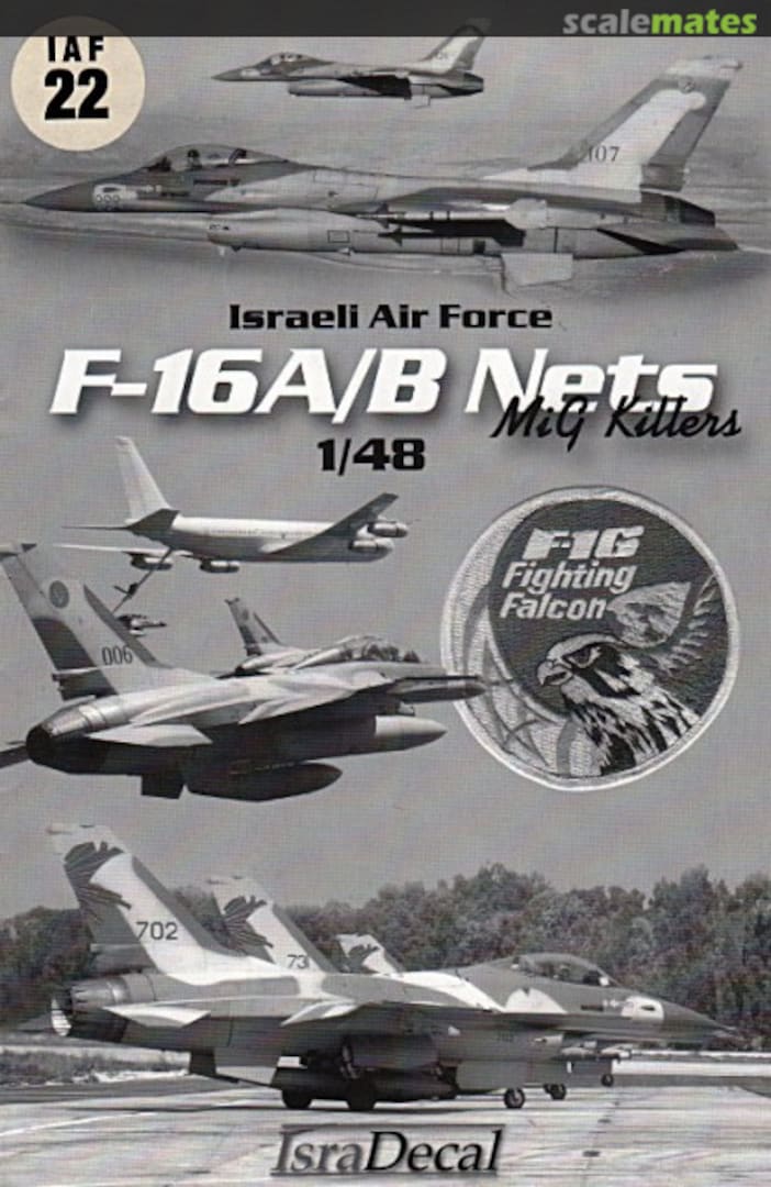 Boxart Israeli Air Force F-16A/B Nets MiG Killers IAF-22 IsraDecal Studio