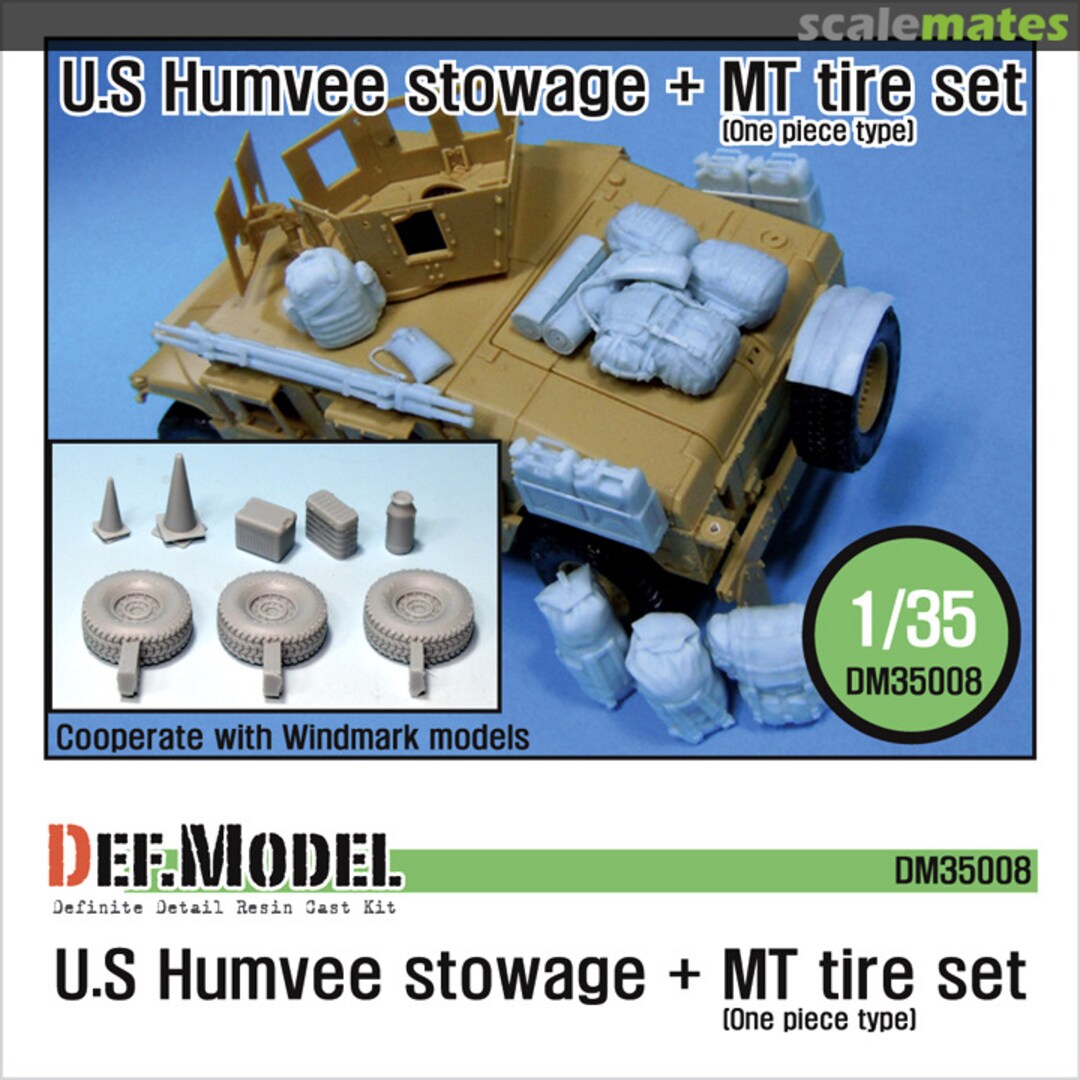 Boxart U.S. Humvee Stowage + MT Tire Set DM35008 Def.Model