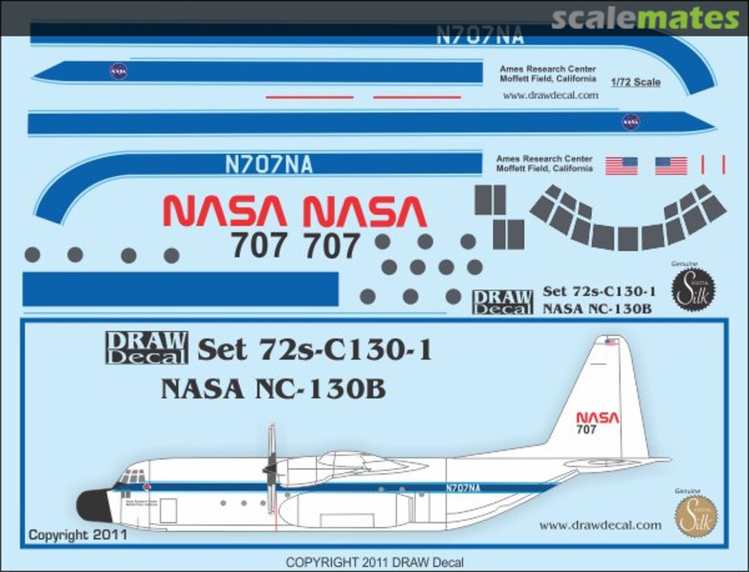 Boxart Lockheed NC-130B Hercules 72-C130-1 Draw Decal