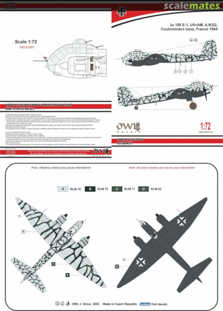 Boxart Ju 188E-1 KG 2 OWLDS72117 OWL