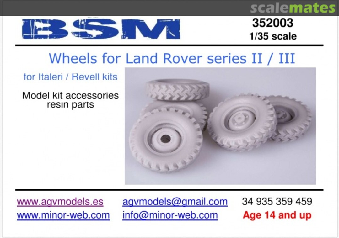 Boxart Wheels for Land Rover Series II/III 352003 BSM