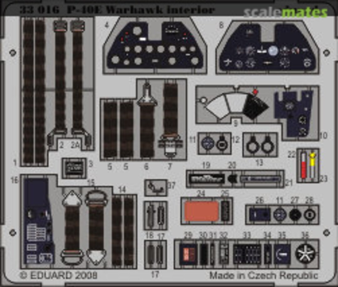 Boxart P-40E interior S.A. 33016 Eduard