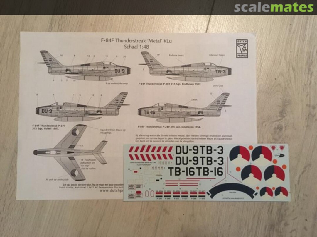 Boxart F-84F Thunderstreak 'Metal' KLu  Dutch Profile