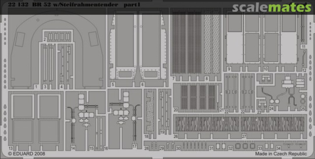 Boxart BR 52 w/ Steifrahmentender Pt. 1 22132 Eduard