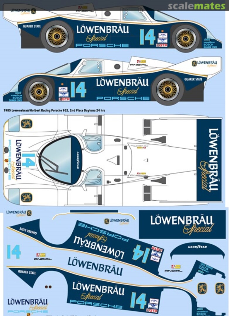 Boxart Porsche 962 #103 "LÖWENBRÄU"  Indycals