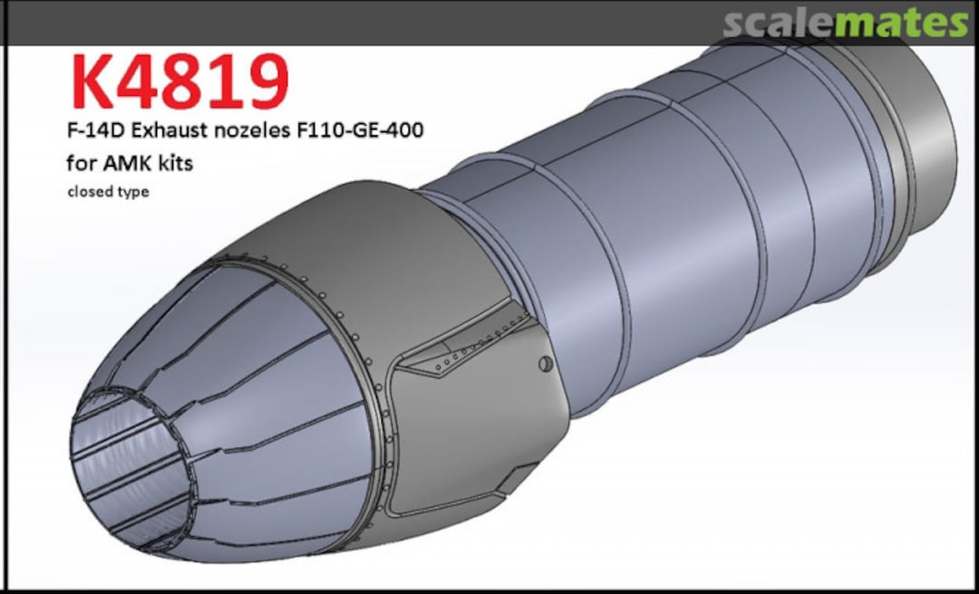 Boxart F-14D Exhaust Nozzles F-110-GE-400 for AMK kits K4819 Katran