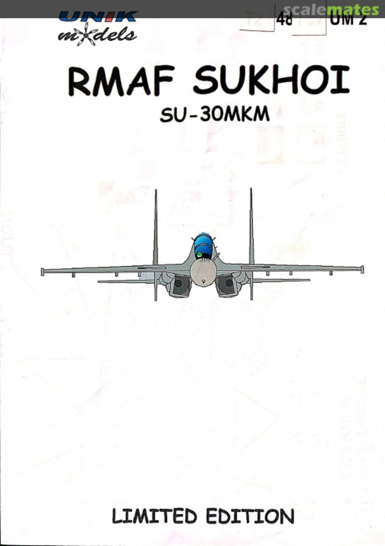 Boxart RMAF Sukhoi Su-30MKM 48-UM2 UNIK Models