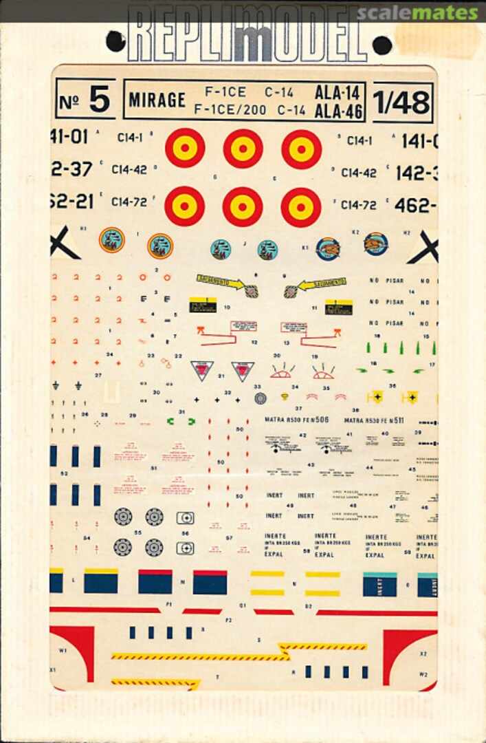 Boxart Mirage F-1CE Ala 14 / F-1CE/200 Ala 46 5-48 Replimodel