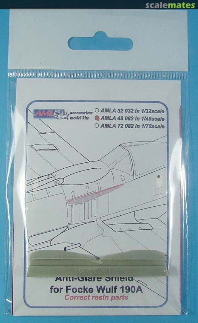 Boxart Anti-Glare Shield for Focke-Wulf Fw-190A AMLA 48 082 AML