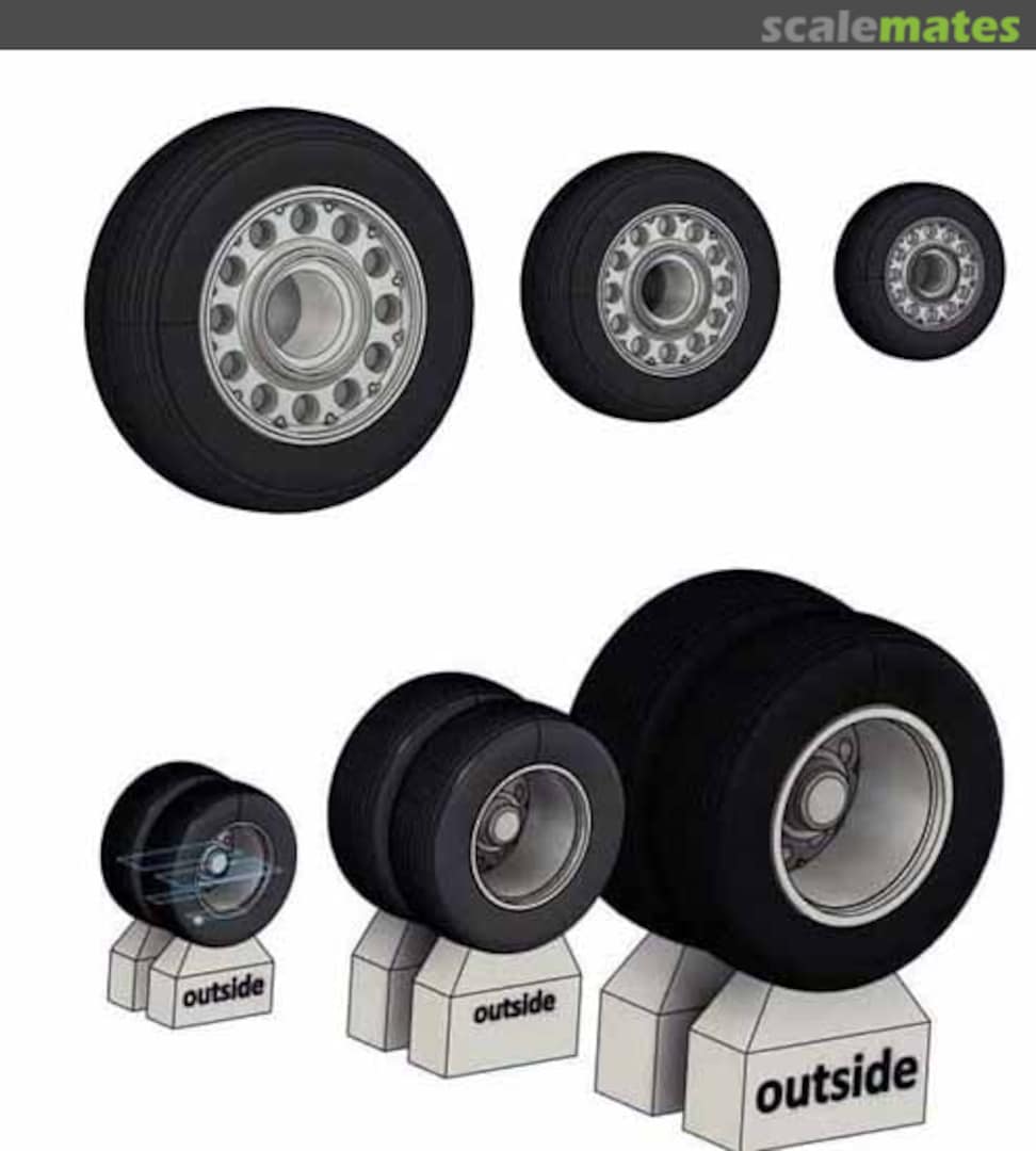 Boxart B-58A/TB-58 Wheels & Tires (3D printed) MHDW48001 Mighty Hob Design Boxart B-58A/TB-58 Wheels & Tires (3D printed) MHDW48001 Mighty Hob Design