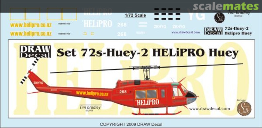 Boxart Bell UH-1H Huey 72-Huey-2 Draw Decal