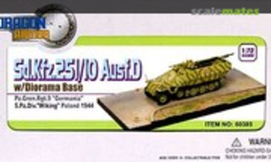 1:72 Sd.Kfz.251/10 Ausf.D w/Diorama Base (Dragon Armor 60385)