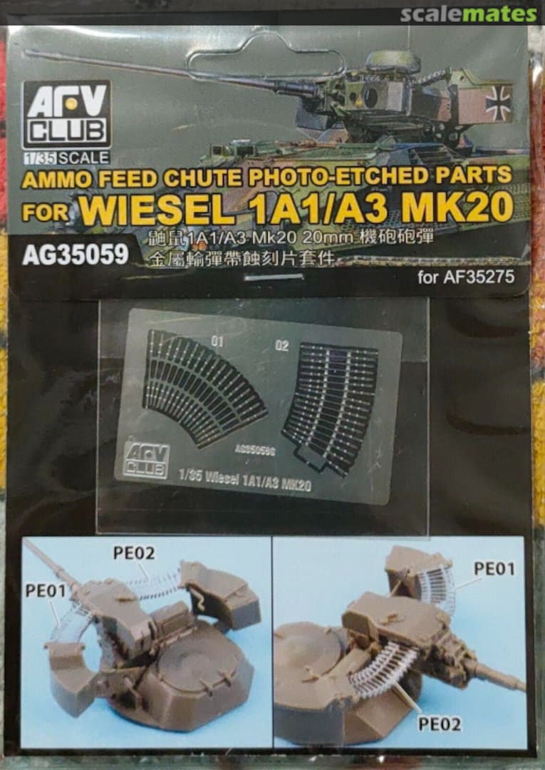 Boxart Ammo Feed Chute for Wiesel 1A1/A3 MK20 AG35059 AFV Club