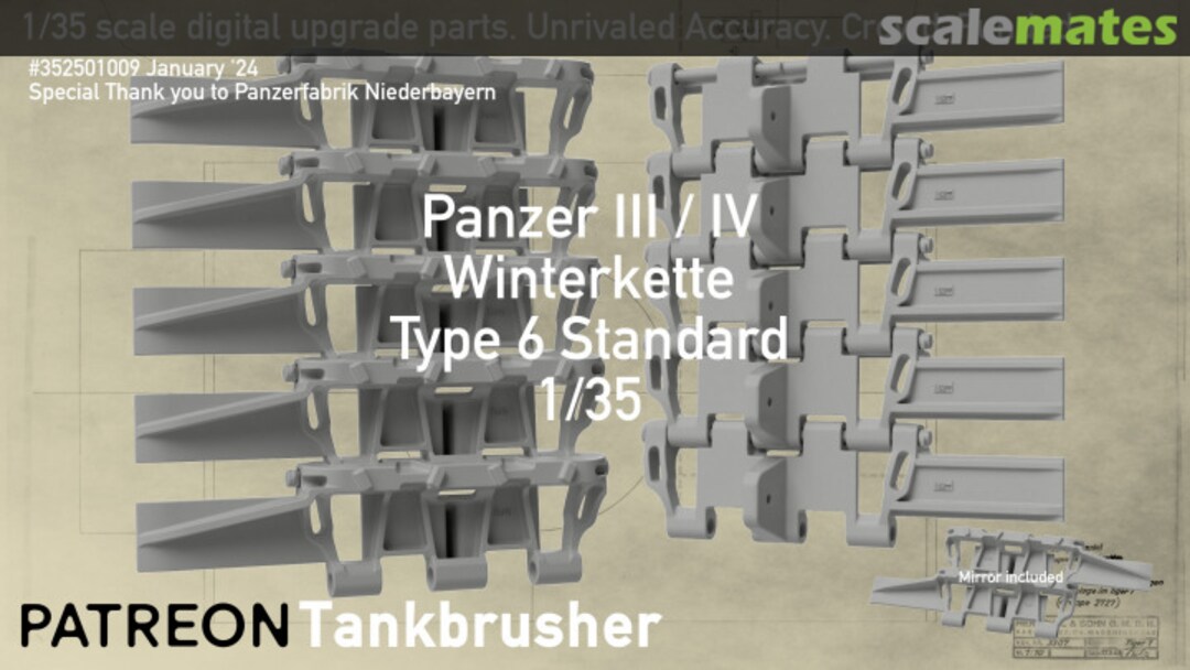 Boxart standard Type 6 Winterkette  352501009 Tankbrusher Scale Modeling