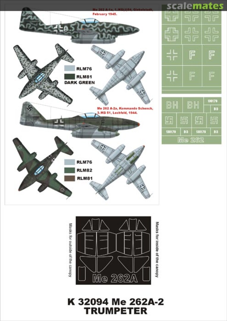 Boxart Me-262A-2 K32094 Montex