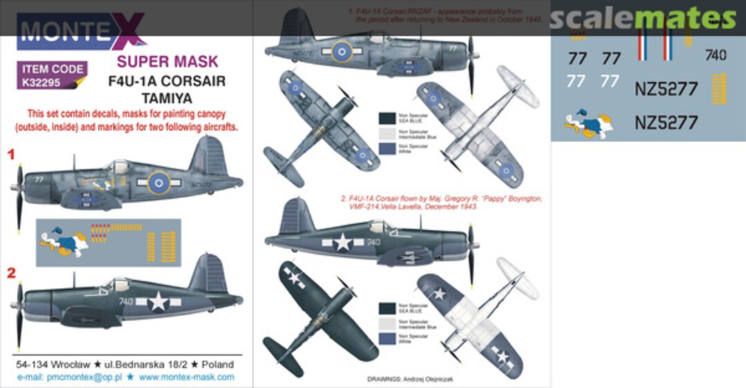 Boxart Vought F4U-1A Corsair K32295 Montex